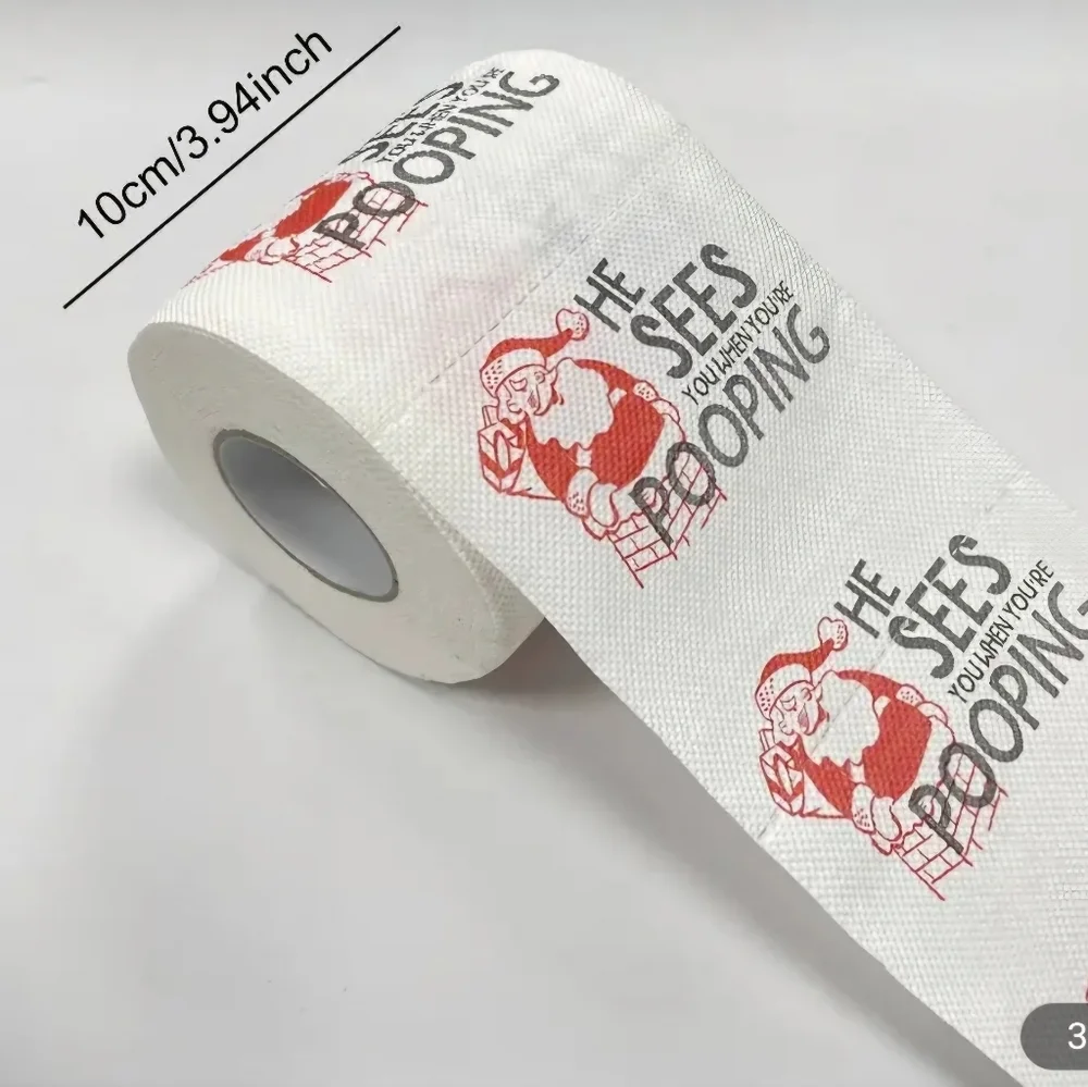 5 Rolls of Santa Claus Funny Toilet Paper